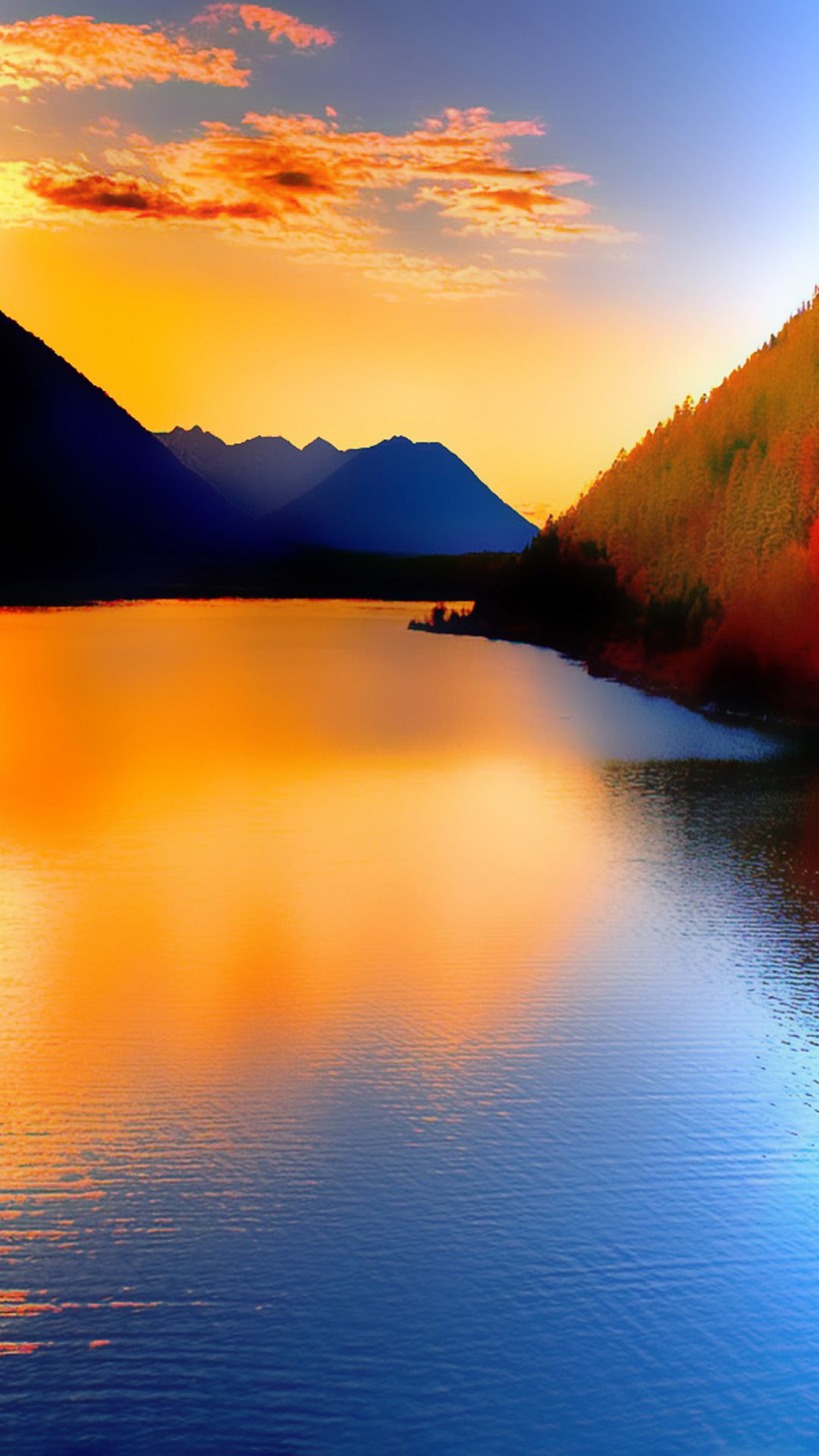 Sunset View Lake Wallpaper