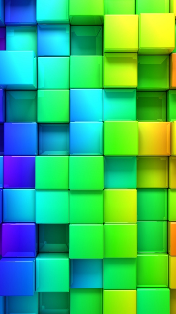 Blocks Rainbow Wallpaper Wallpaper