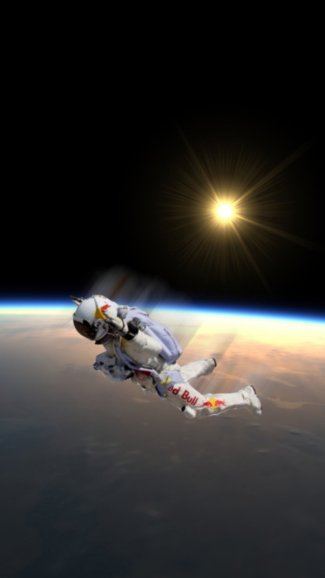 IPhone 5 Background Red Bull Stratos 03 Wallpaper