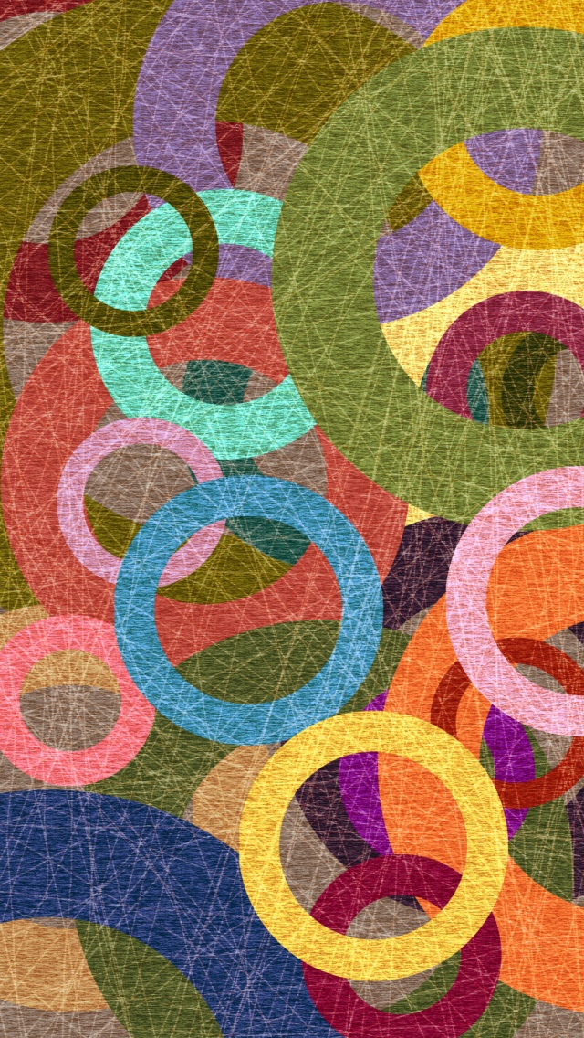IPhone 5 Wallpaper Colorful Circles 01 Wallpaper