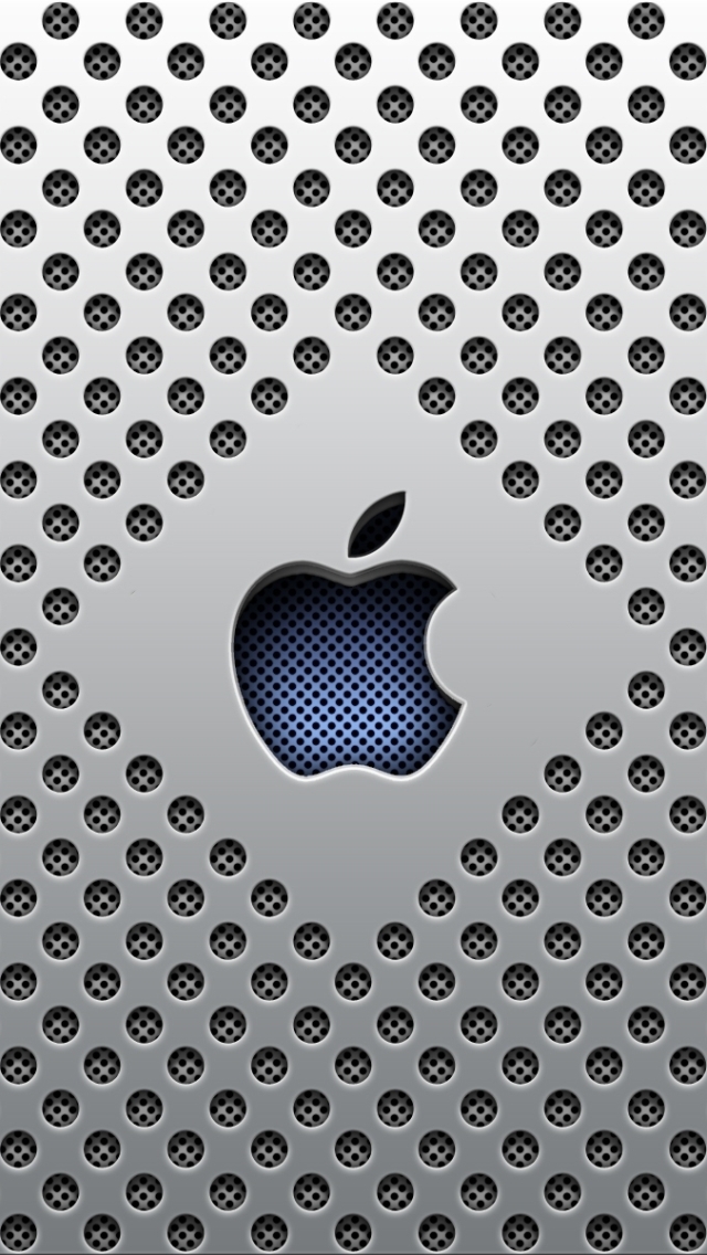 IPhone 5 Wallpaper Metal Apple Logo 01 Wallpaper
