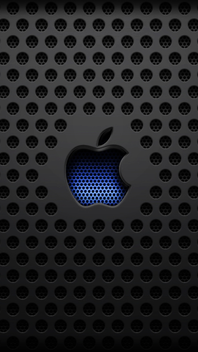 IPhone 5 Wallpaper Metal Apple Logo 04 Wallpaper