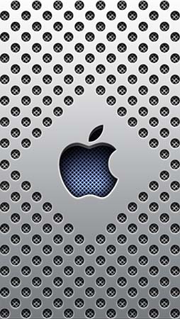 IPhone 5 Wallpaper Metal Apple Logo 01