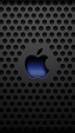 IPhone 5 Wallpaper Metal Apple Logo 04