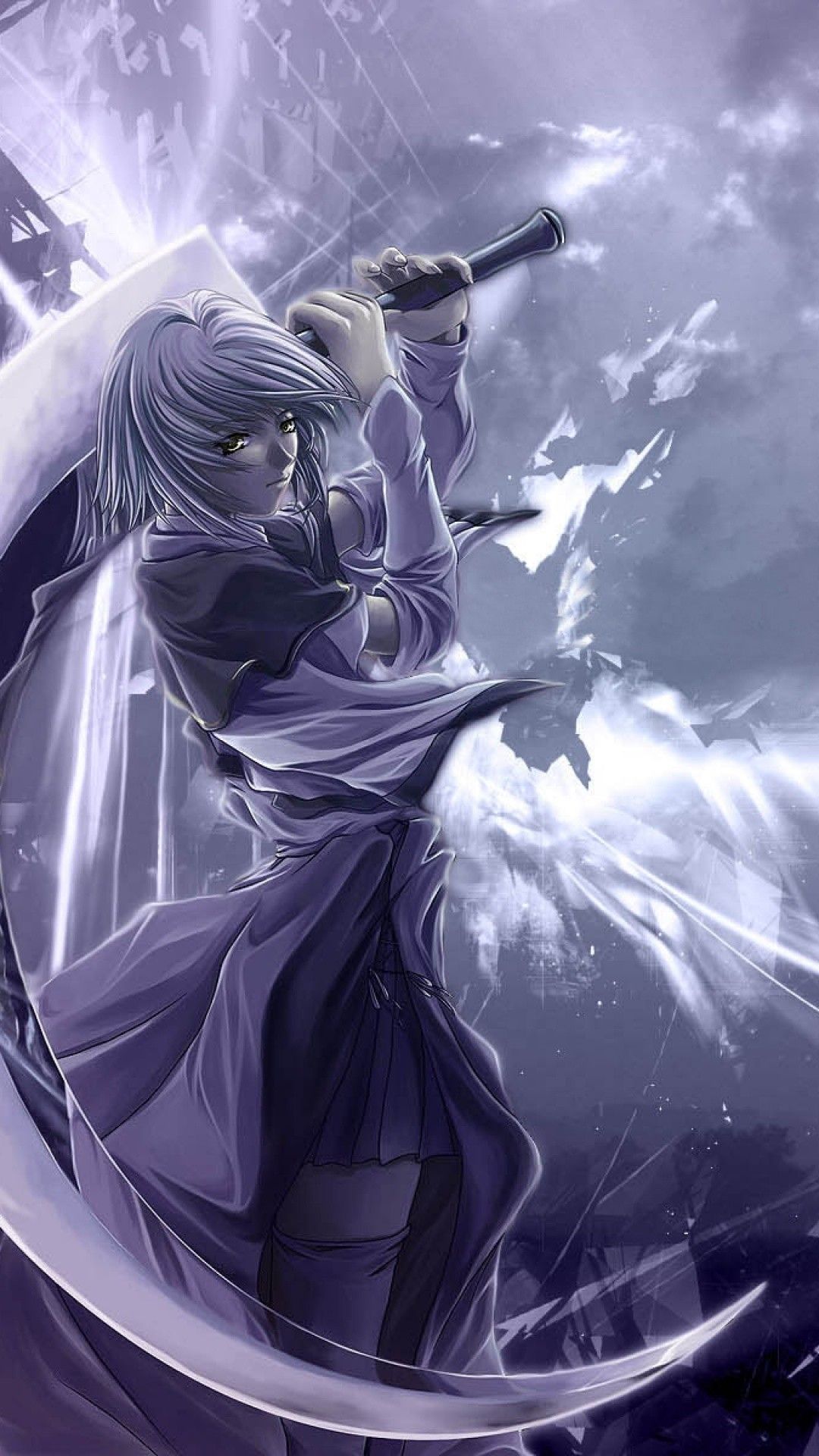 Lady Warrior Purple Wallpaper