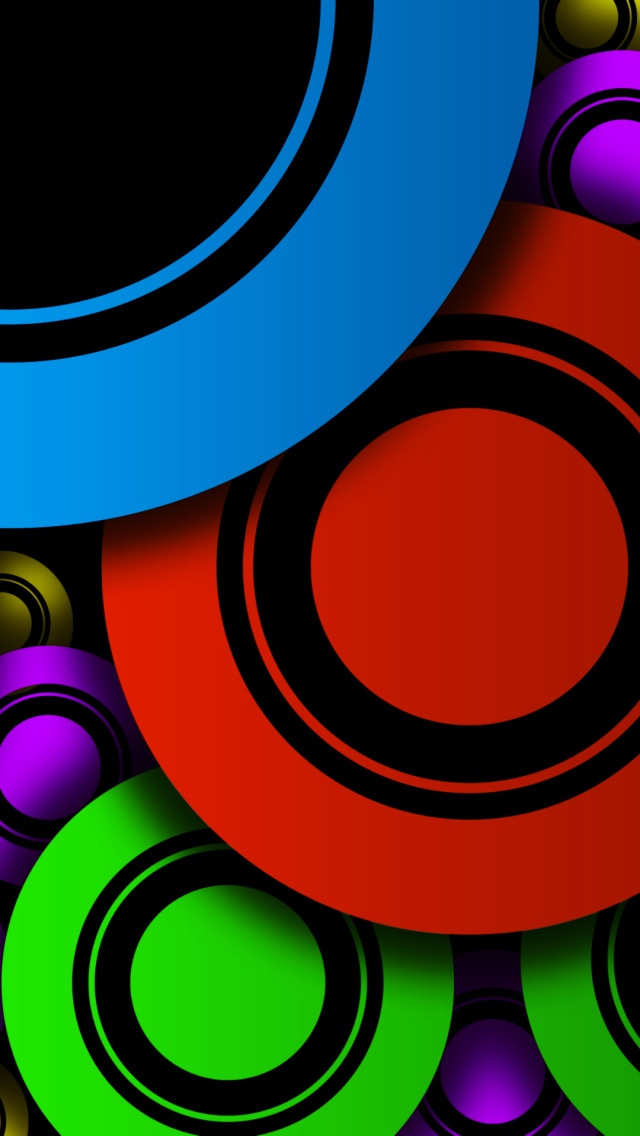 IPhone 5 Wallpaper Colorful Circles 02 Wallpaper
